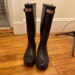 Hunter Original Side Wellies Adjustable Rain Boots